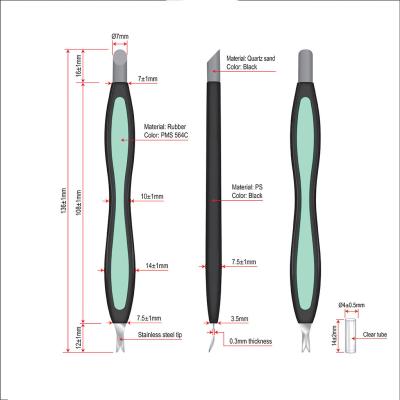 China Personal Care Size Quality Nail Cuticle Trimmer Cuticle Pusher Stone Pusher for sale