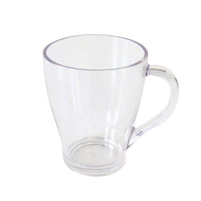 China New Design PC Coffee Mug Tea Cup Milk Stocked Plastic Cup With Handle With Great Price for sale