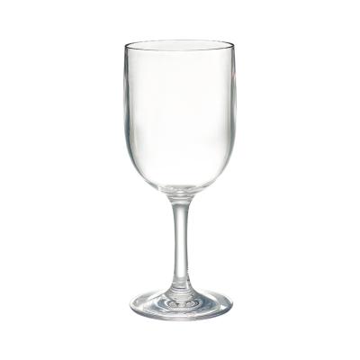 China Traditional Colored Plastic Thick Stem Tulip Shaped Wine Glass PC Globet Cup for Bar and Club for sale