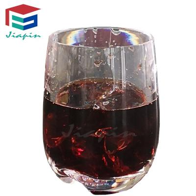 China Occasional Popular Reusable Plastic Stemless Wine Cup Polycarbonate Whiskey Glass Mug For Bar And Club for sale