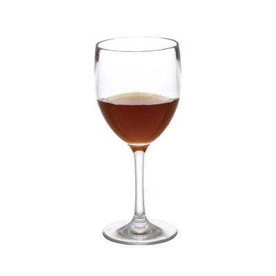 China Modern custom logo clear plastic PC goblet red wine glass for wholesale for sale