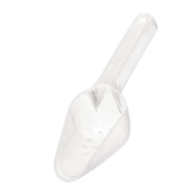 China High quality plastic stocked 6oz shatterproof ice scoop and dishwasher safe small polycarbonate scoop with hole for bar use for sale