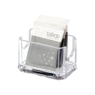 China Rectangular Acrylic Stored Sugar Tea Packet Popular Sticker Box Bag Small Coffee Sugar Holder for sale