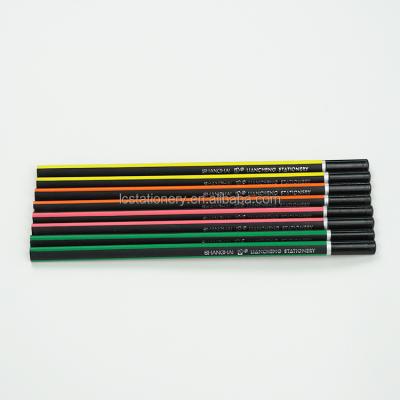 China office & School Pencil HB Stripe Pencils With Dipped for sale