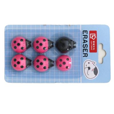 China Eraser Beetle Shape Rubber Eraser 3D Promotional Hot-selling Color Customized Color for sale