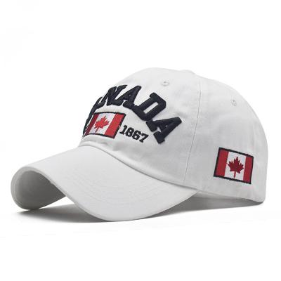 China COMMON 2301 letter CANADA embroidery baseball cap men's and women's cotton baseball cap for sale