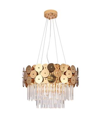 China Modern luxury dimmable living room home decoration art style crystal chandelier 80mm wholesale modern home decor for sale