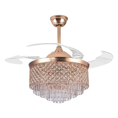 China Best Selling Modern Living Room Bedroom 42 Inches 1070mm With Remote Control Chandelier Fan Light for sale