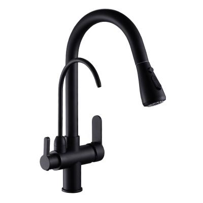 China Factory Sanitary Supply Kitchen Quanzhou Ware Water Purifier Kitchen Three Way Faucet With Two Functions Lower Water Filter Faucet for sale