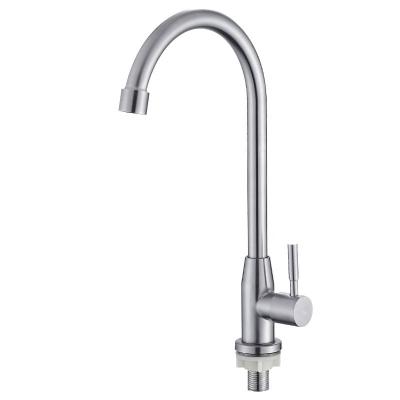 China Modern single tier kitchen faucet griferia de cocina cold water deck mount brushed kitchen sink faucet torneira de cozinha for sale