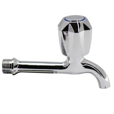 China Contemporary Classic Long Spout Zinc Alloy Plating Bib Bathroom Cock Water Faucet Wall Mounted Valve for sale