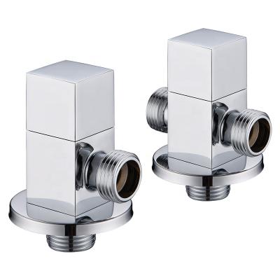 China Quanzhou Cold/Hot Water Faucet Factory Water Angle Stop Valve Toilet Basin Faucet Use DN15 Angle Valve Direct 1/2 Cut Brass 90 Degree for sale