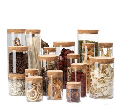 China Healthy Material 6oz/180ml Hot Selling Glass Storage Jar For Spices With Wood/Cork Lid for sale