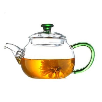 China 8.5oz/250ml Viable Mini Teapot Personalized Small Glass Teapot with Stainless Steel Infuser for sale