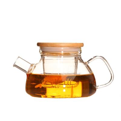 China 750ml Sustainable Chinese Style Heat Resistant Thickened Teapot With Glass Filter for sale