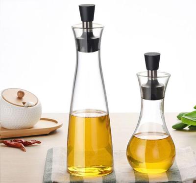 China Amazon Sale Heatable Hot Borosilicate Cooking Oil and Vinegar Dispenser Glass Storage Bottles Olive Oil Bottles for sale