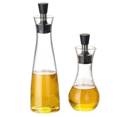 China Amazon Sale Heatable Hot Borosilicate Cooking Oil and Vinegar Dispenser Glass Storage Bottles Olive Oil Bottles for sale