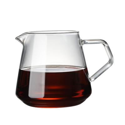 China Amazon Viable Hot Selling Coffee Glass Server Pour Coffee Decanter 400ML 650ML Transparent Glass Coffee Pot for sale