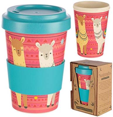 China Sustainable Wholesale Bamboo Fiber Travel Coffee Mug With Lids And Sleeve for sale