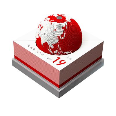 China 2022 Loose Leaf Earth Pattern Hand Torn 3D Desk Calendar Ornaments Convenient Corporate Gifts Logo Paper Not Cube Calendar Custom Made for sale