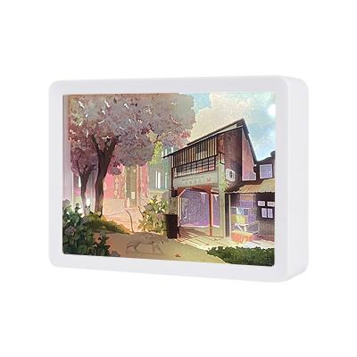 China Japan's Unique Products in Latest Live Room Decor Home Shadow Box Frame Led Light Paper Cutting Paper Light Box for sale