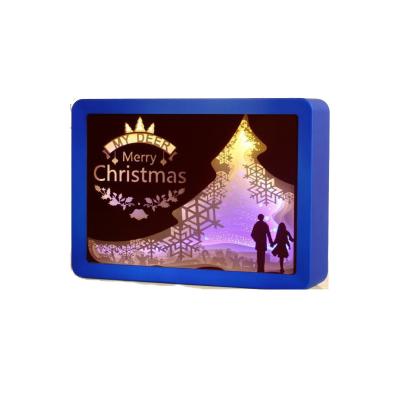 China Wholesale Recyclable China LED Painting Light Mood Light Shade Box Frame Children Night Painting Light With Plug for sale