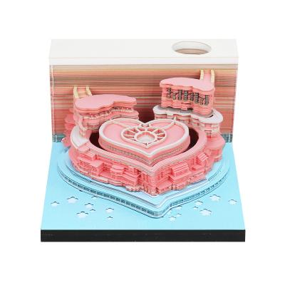 China newcomers 3D Pink Girl Aesthetic Gift Memo Pad Customized Memo Pad 3D Tanabata Gift Engagement for sale