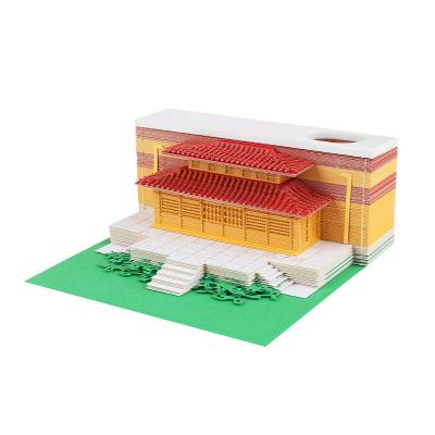 China Modern Style New Product Ideas China Confucius Temple Memo Pad 2021 Custom Design 3D Memo Pad Other Gifts and Crafts for sale