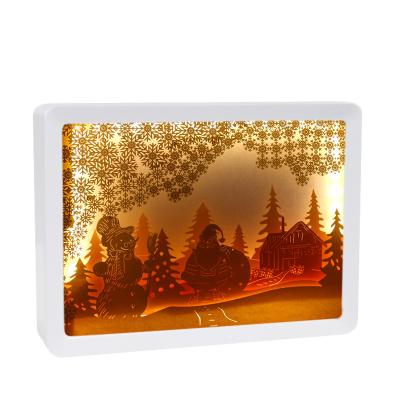 China Recyclable Make DIY 3D Christmas Shadow Box Card For Home Decoration for sale