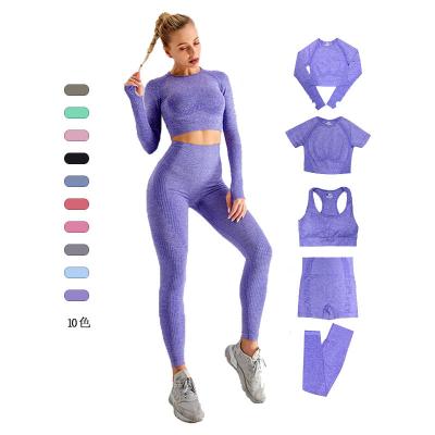 China Breathable Female Seamless Bra Workout Short Leggings And Short Women Fitness Yoga Wear for sale