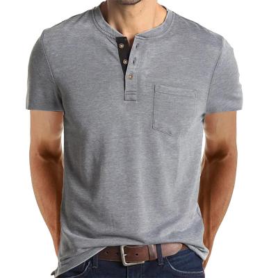 China Anti-Wrinkle Mens Fashion Front Placket Short /Long Casual Sleeve T-shirts Basic Cotton Shirts for sale