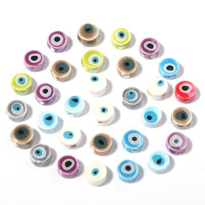 China DIY Jewelry Making Newcomer Colorful Eyes Beads Ceramic Beads For DIY Jewelry Making for sale