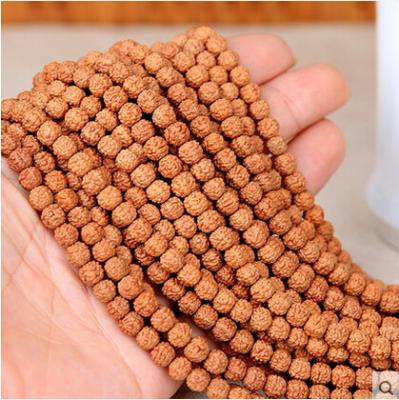 China Beads For Jewelry Making 9mm Round Natural China Rudraksha Mala Beads For Necklace Jewelry Bodhi Beads Bracelets 108 for sale