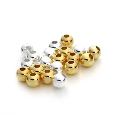 China For DIY Bead Bracelet 100pcs Wholesale 6mm Gold Silver Copper DIY Bead For Bracelet Jewelry Making for sale