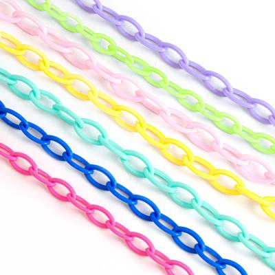 China 5pcs/lot DIY Fashion Colorful Detachable Acrylic Chain Handle Plastic Strap Shoulder Bags Accessories For Women for sale