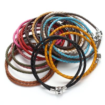 China The Double Multiple Single Pan Jia Bracelet Leather Bracelet Color Charm Bracelet Designer For Diy Bracelet for sale