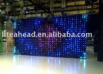 China Indoor LED Curtain Visual Backdrop with 352pcs 3in1 RGB LEDs for sale