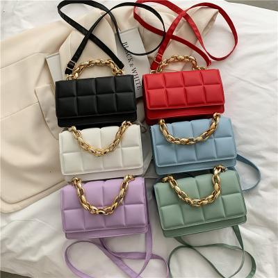 China New Famous Brand Waterproof Women Square Fashion Portable Cross - Body Handbags Clips Handbags Ladies for sale