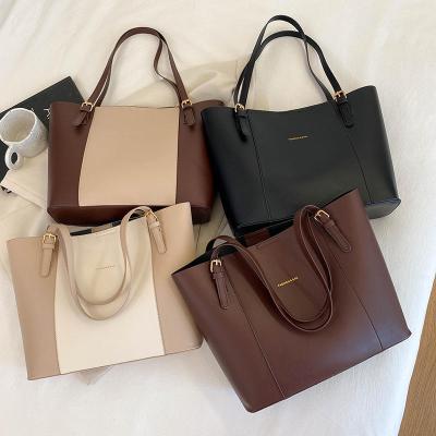 China Other Women's Shoulder Bag Shopper Leather Tote Bags Vintage Women Luxury Designer Casual Fashion Large Capacity Handbags for sale