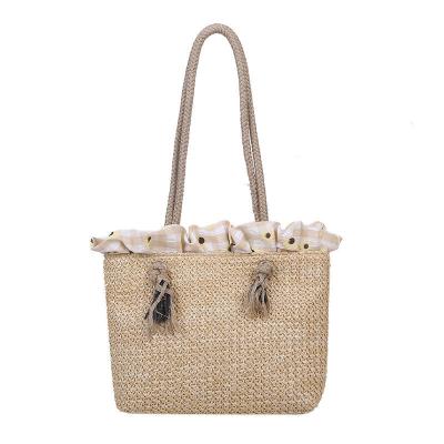 China Designer Luxury New Summer Bag Women's Straw Woven Tote Bag Ins Single Shoulder Large Capacity Bag for sale