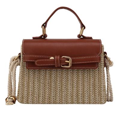 China The Other Straw Beach Travel Bag Fashionable Outdoor Stylish Wholesale, Women Wave Straw Hand Woven Bag for sale