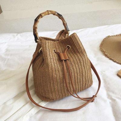 China 2023 Other New Pattern Bucket Bag Beach Handbag Ladies Purses Woven Purses Summer Popular For Women for sale