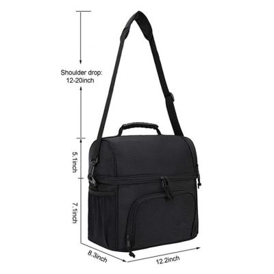 China Insulated Insulated Lunch Bag Packaging For Women Men 2 Compartment Reusable Soft Cooler Bag For Work, School for sale