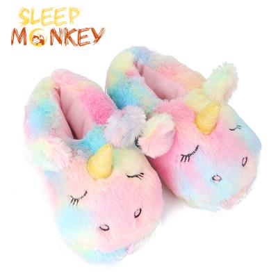 China Warm fashion plush toy Animal slipper Plush unicorn slipper Plush slipper unicorn for sale