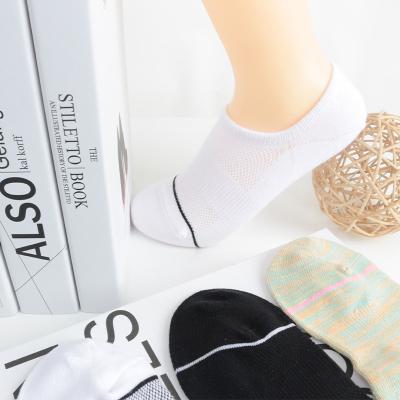 China QUICK DRY breathable mesh knitted cotton women's sports causal silicon anti slip anti slip socks for sale