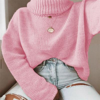 China 2021 Hot Selling Sexy Sweaters Womens Sexy Girl Turtle Neck Backless Top for sale