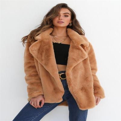 China New Fashion Anti-wrinkle Autumn And Winter Wish Women's Slim Jacket Ladies Casual Sexy Plush Lapel Coat for sale