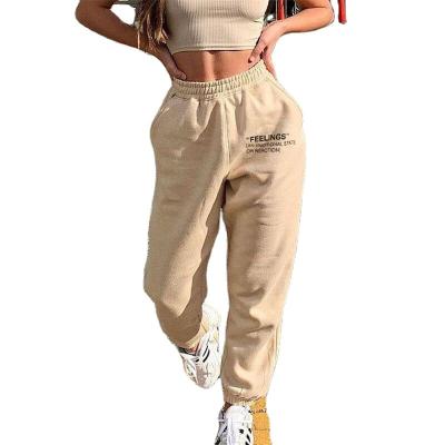 China High Waisted Anti-pilling Women Joggers Solid Color Soft Women Joggers Pants Female Slim Sweatpants Winter for sale