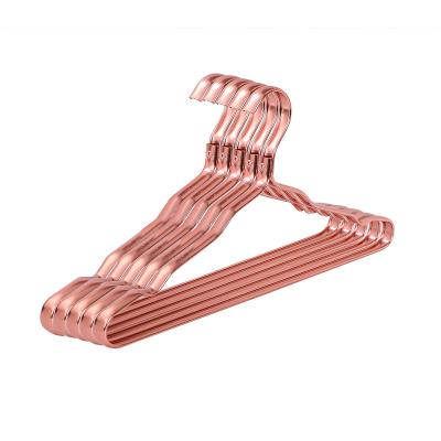 China Custom Soft Layer Coat Hanger Aluminum Alloy Material Eco-friendly Anti-skid Clothes Hanging Household Metal Coat Hangers for sale