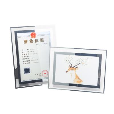 China Creative Patent A3 A4 5 Inch 6 Inch Photo Glass Frame A58 Inch 7 Inch Crystal Photo Frame for sale